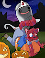 Spanking on halloween: Inferno by YusukeNakamura