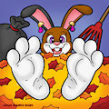 Mimi and Aid Buried in Leaves Paw Icon by AngelBlancoArts