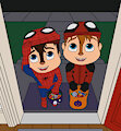 Alvin and Jordan Trick-or-treating