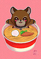 Raccoon ramen by Greymoon