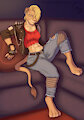 Sally Pride Chilling on the couch (Clothed)