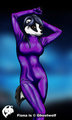 Fiona PVC Catsuit - Indigo