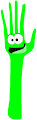 Green Clay Hand