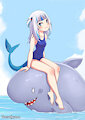 Gura hanging Out With A Friend (Patreon Reward) by Rosalhymn