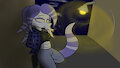 Cera in a dark alley