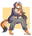 Combing her hair