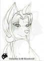 Selenica Portrait - line work by Ghostwolf36