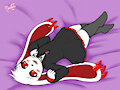 laying down