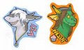 Badges - Vei and Nessie by SpartaDog