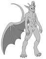 male anthro dragon base clean by MrFatB
