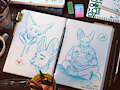 Mutsu Sketch Page by Odonarta