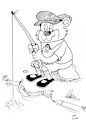 Al Bear fishing on a river bank