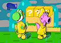 Yoshi and Birdo (Shiny Touch) by Furodetan