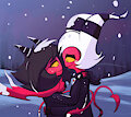 Moxxie and Millie Snow Embrace