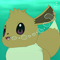Eevee swimming underwater by kuby64