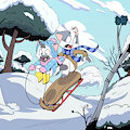 Sledding by ZiggyFoxx