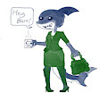 Shark Secretary by Ficficponyfic