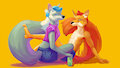 Suspicious Foxes by Dahtamnay
