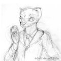 Weasel Portrait Sketch