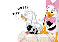 Duck Brat Balltie Bound and Tickled by Drawlycoddled