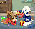 Wrapping Presents by ZiggyFoxx