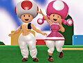 Headhack: Toad and Toadette by RoyThePichu