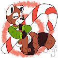 Ling Ling's giant candy cane.