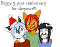 5 years sleepover!