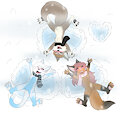 Playing in the snow by NikkitheTanuki