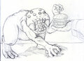 Roguetracker Being Fed a Couple Burgers