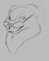 Dog with glasses by Mazarku