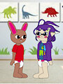 Lizzie meets Amy by Toddlerdiaper20