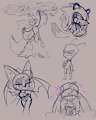 Doodles from last night's stream by StarAmpharos