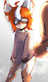 A shy girl is shy uwu <3 [Art by Lorethelostking]