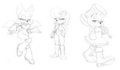 Rouge Sally and Amy Doodle practice