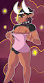 A re-draw of my old femboi demon by PloofArt