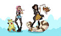 Pokemon AU Emma and Shareen dx