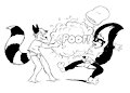 [Old Art] Kendall/EricSkunk Pillow POOF! by Cirrus