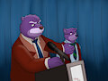 "This is my son, Raymond. Half wolf, half bear."