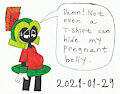 Failed to hide his pregnancy