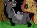 Not your normal hyena birth by FacehuggedHyena