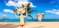 Furlough and Despereaux at the Beach by Megazilla