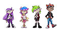 Splatoon AU Team Polychrome redux