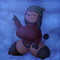 miltank in the snow by SilverMoriko