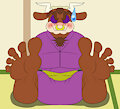 Bull's feet in japanese room