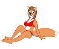 Kit in red underwear