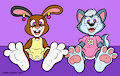 Feet Paws of Best Friends by LilSugarPuppy