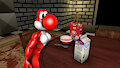 Yoshi eats cereal