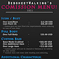 Commission Menu 2021