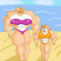 Cream and Vanilla's Beach Day by Megahog